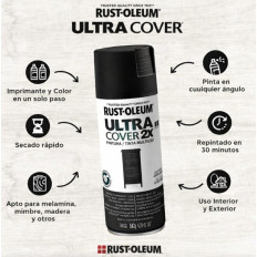 AEROSOL NEGRO MATE U. COVER 2X 340 GR