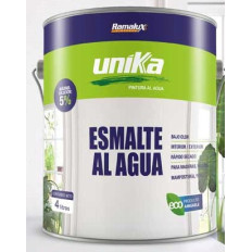 ESMALTE SATINADO AL AGUA BLANCO 4 LITROS