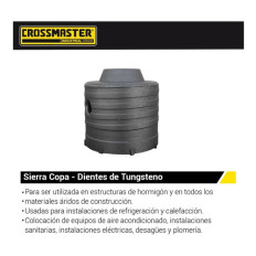 SIERRA COPA WIDIA TUNGSTENO 60 MM CROSSMASTER