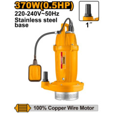 BOMBA SUMERGIBLE 1/2HP 370W 100L/MIN ALTURA 17M INGCO