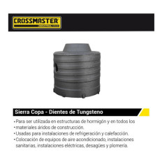 SIERRA COPA WIDIA TUNGSTENO 60 MM CROSSMASTER