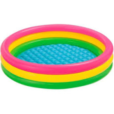 PISCINA INFLABLE 3 AROS (ROJO,AMARILLO])