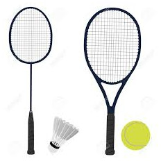 RAQUETA TENIS BADMINTGTON 2U CON PELOTA (AZUL Y ROJO)