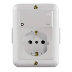 LINEA SICA CAJA EXTERIOR 3 MODULOS 1 SCHUCKO + 1 BIPOLAR BLANCO