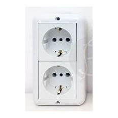 LINEA SICA CAJA EXTERIOR 2 MODULOS C/ SCHUCKO BLANCO