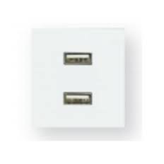 LINEA SICA MODULO P/2 USB BLANCO PURO