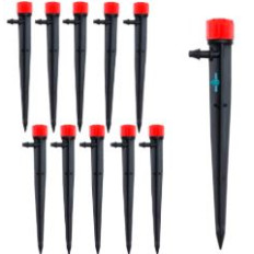 GOTERO CON ESTACA 15CM ADJ SPRAYER ROJA