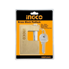 CANDADO ANTIPALANCA BRONCE 70MM INGCO 3 LLAVES