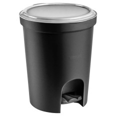 BASURERO C/PEDAL 135L NEGRO
