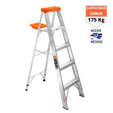 ESCALERA ALUMINIO 4 ESCALONES 175 KG TRUPER