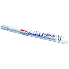 MARCADOR UNI PAINT BLANCO P/METAL, VIDRIO, PLASTICO TRAZO FINO