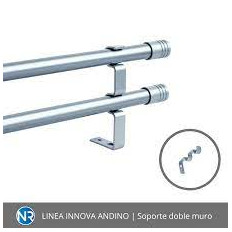 KIT ANDINO DOBLE COLOR BLANCO 2 METROS 21 MM 2 SOPORTES