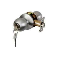 CERRADURA DE POMO BOLA ACERO INOX C/LLAVE "BEST VALUE"