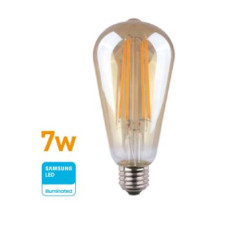 LAMPARA LED FILAMENTO VINTAGE 7W E27 BCO CALIDO WELLMAX