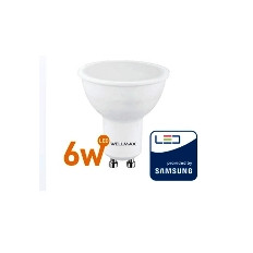 LAMPARA LED DICROICA 6 W GU10 BCO CALIDO WELLMAX