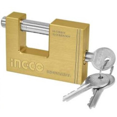 CANDADO ANTIPALANCA BRONCE 80MM INGCO 3 LLAVES