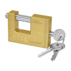 CANDADO ANTIPALANCA BRONCE 90MM INGCO 3 LLAVES