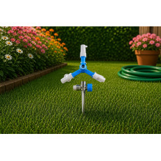REGADOR 3 BRAZOS GIRATORIOS PLASTICO C/PINCHO PLASTICA