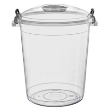 TACHO TRANSPARENTE C/TAPA 70 LITROS 49*54*61
