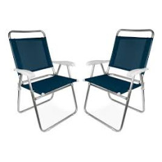 SILLA ALTA MASTER PLUS ALUMINIO AZUL MARINO