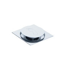REJILLA DE PISO CROMADA CLICK CLACK 20 X 20 CM
