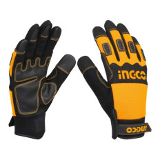 GUANTE MECANICO CUERO Y MICROFIBRA XL INGCO