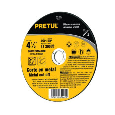 DISCO CORTE ACERO 115 X 1,6 X 222MM PRETUL