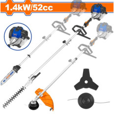 DESMALEZADORA 4 EN 1 52CC 1.4KW A GASOLINA WADFOW
