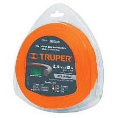 TANZA P/BORDEADORA REDONDA NARANJA 24 X 12 METROS TRUPER