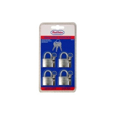 CANDADOS 4 ACERO 40MM C/LLAVE MAESTRA