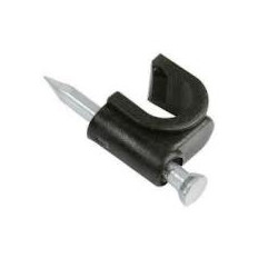 GRAPA P/CABLE REDONDO 05 MM NEGRA