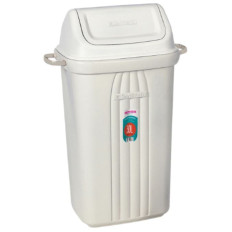 BASURERO TAPA VAIVEN EXTRA PEQUEÑO BEIGE 6.5L