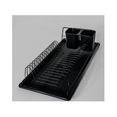 ESCURRIDOR DE PLATOS NEGRO C/BANDEJA