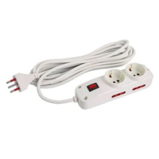 ALARGUE 2 SCHUKO + 4 T/CTE C/LL 5 M BLANCO