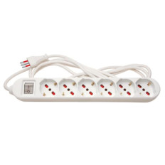 ALARGUE 6 SCHUKO C/LL 5 M BLANCO