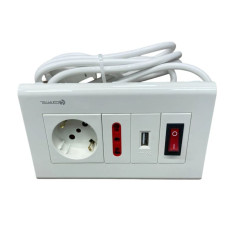 ALARGUE DE ESCRITORIO 1 SCHUKO + 1 T/CTE + 1 USB C/LL