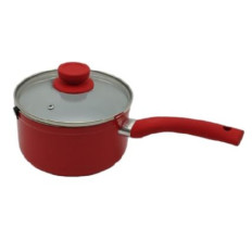 CACEROLA INDUCCION 16CM C/REVES CERAMICO ROJO