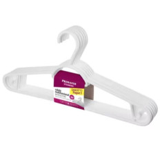 PERCHA PLASTICA COMPACTA BLANCA PACK X 6