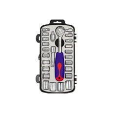 JUEGO DADOS 1/4" Y HERRAMIENTAS 37 PZS BEST VALLUE