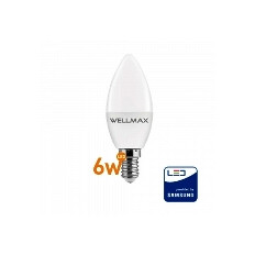 LAMPARA LED VELA 6 W E14 CALIDO WELLMAX