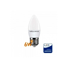 LAMPARA LED VELA 6 W E27 CALIDO WELLMAX