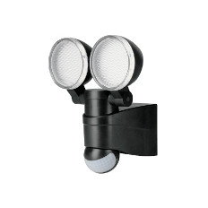 FOCO DE SEGURIDAD LED NEGRO SENSOR DE MOVIMIENTO VOLTECK