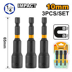 SET X3 DADOS IMANTADOS 10MM INGCO