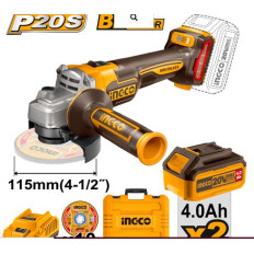 AMOLADORA A BATERIA 20V + 2 BAT 40AH + VALIJA Y DISCOS