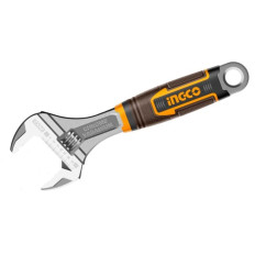 LLAVE FRANCESA AJUSTABLE 12" MANGO DE GOMA INGCO