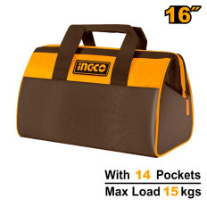 BOLSO HERRAMIENTAS SUPER SELECT 16" 14 BOLSILLOS 15KG INGCO
