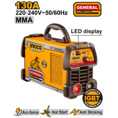 SOLDADORA INVERTER 130 AMP 220-240V MMA LED IGBT INGCO