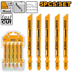 SET X 5 HOJAS P/MADERA CALADORA 74MM INGCO