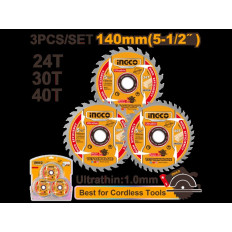 SET X3 DISCOS SIERRA CIRCULAR 140MM