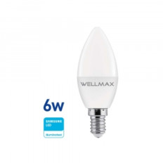 LAMPARA LED VELA 6 W E14 FRIA WELLMAX